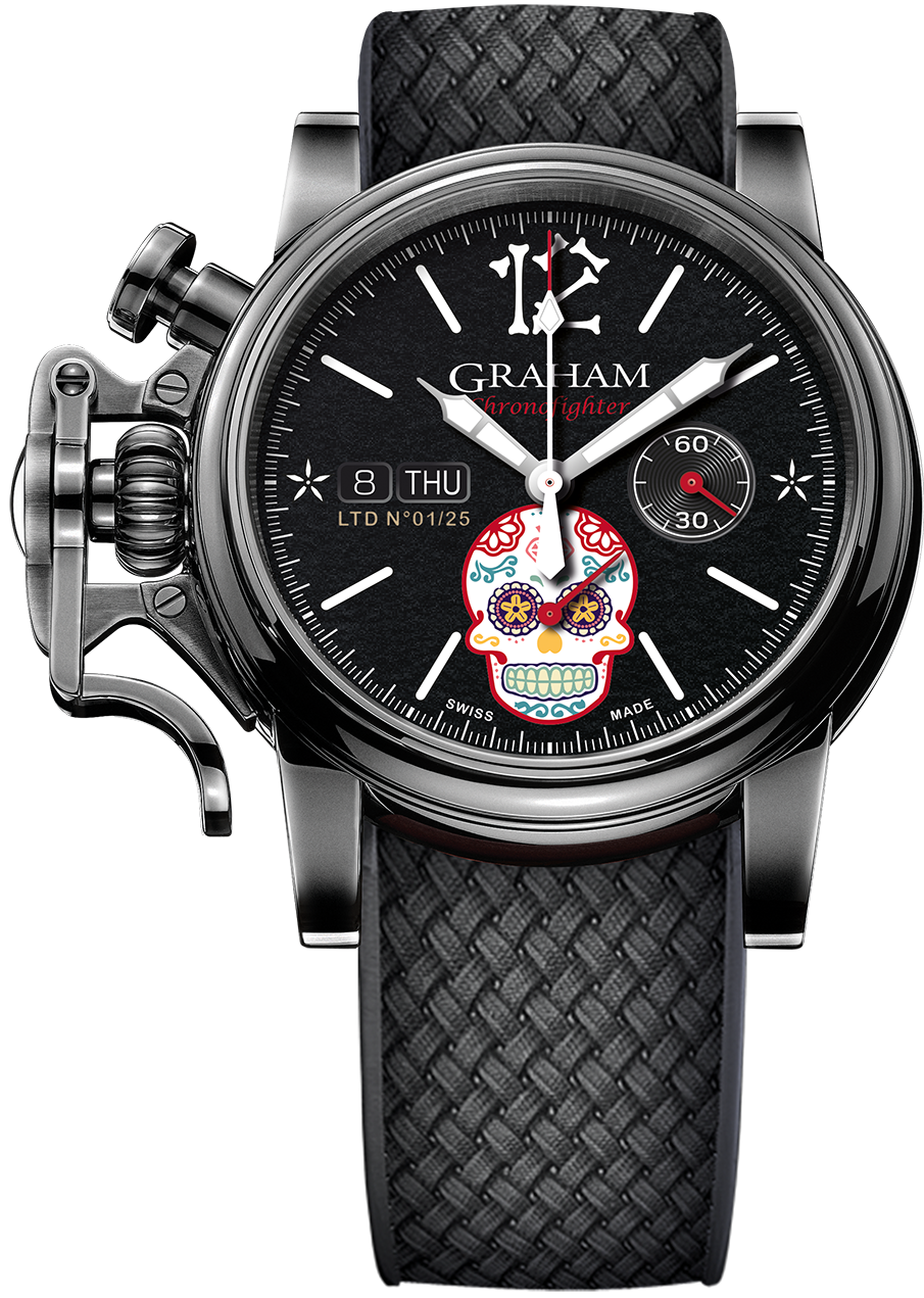 Graham Watch Chronofighter Vintage Calavera Skull Limited Edition 2CVAS.B28A.K133S Image 1