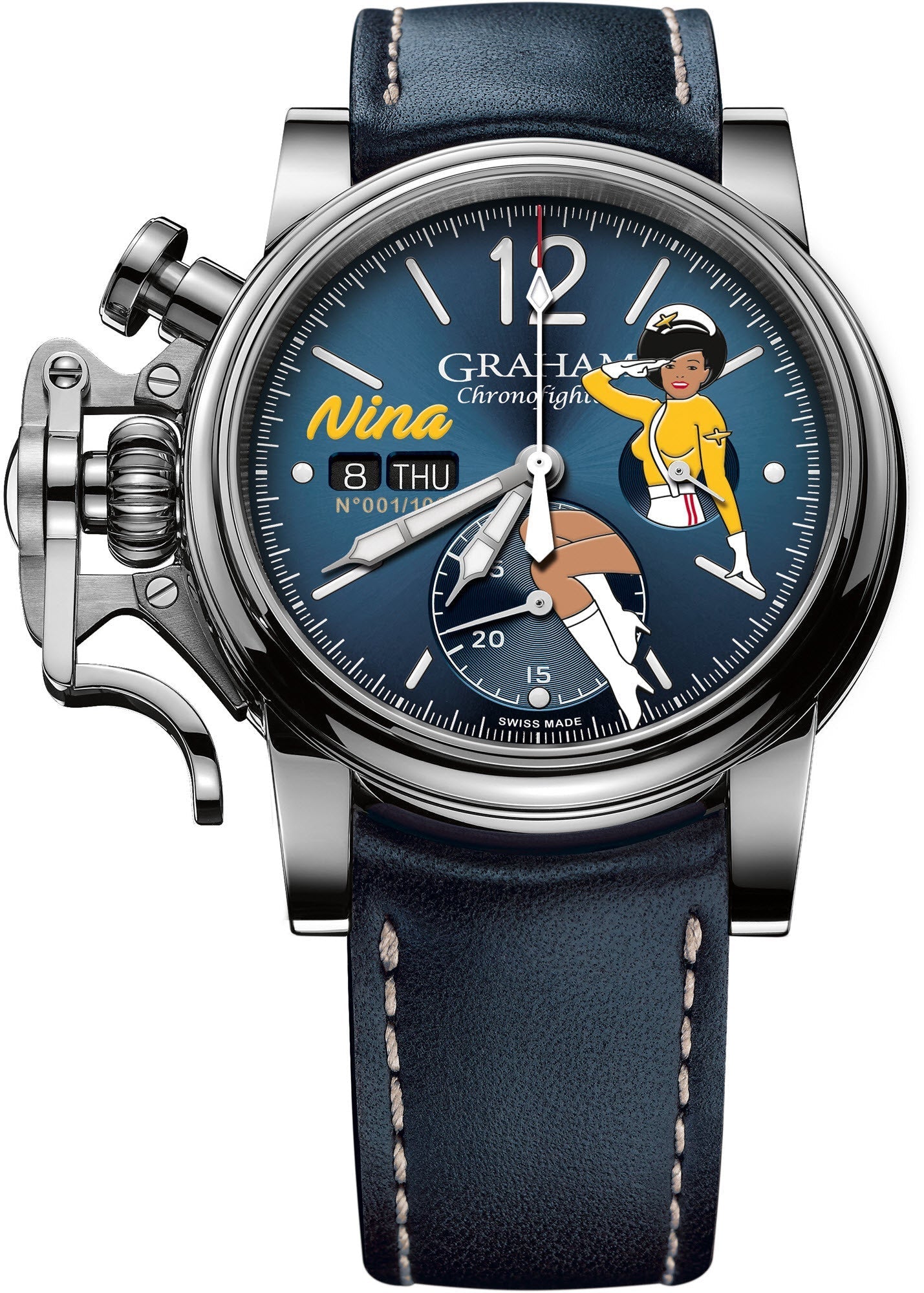 Graham Watch Chronofighter Vintage Nose Art Nina Limited Edition 2CVAS.U04A.L129S Image 1