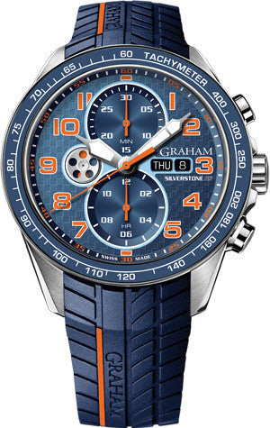 Graham Watch Silverstone RS Racing Orange Blue 2STEA.U04A.K117F BLUE RUBBER Image 1