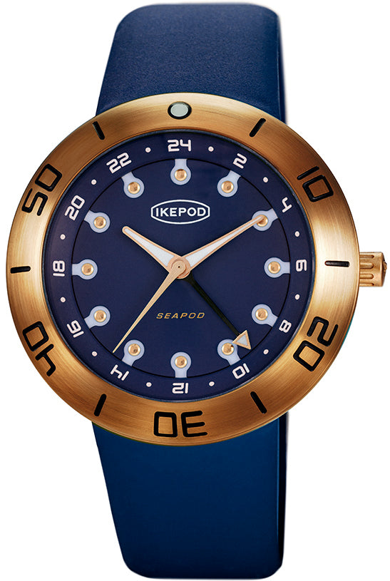Ikepod Seapod GMT Bronze Evan Blue Limited Edition Watch S005 EVAN BLUE Image 1