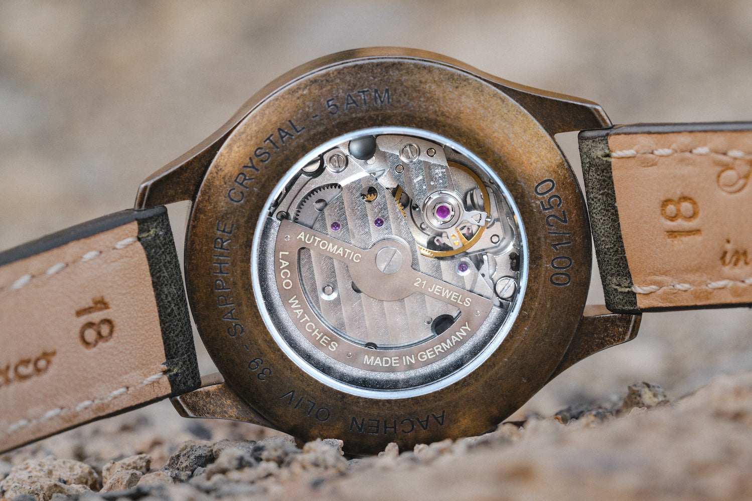 Laco Watch Aachen Olive 39 Limited Edition 862136 Image 5