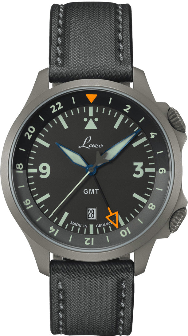 Laco Watch Pilot Frankfurt GMT Schwarz 862120 Image 2
