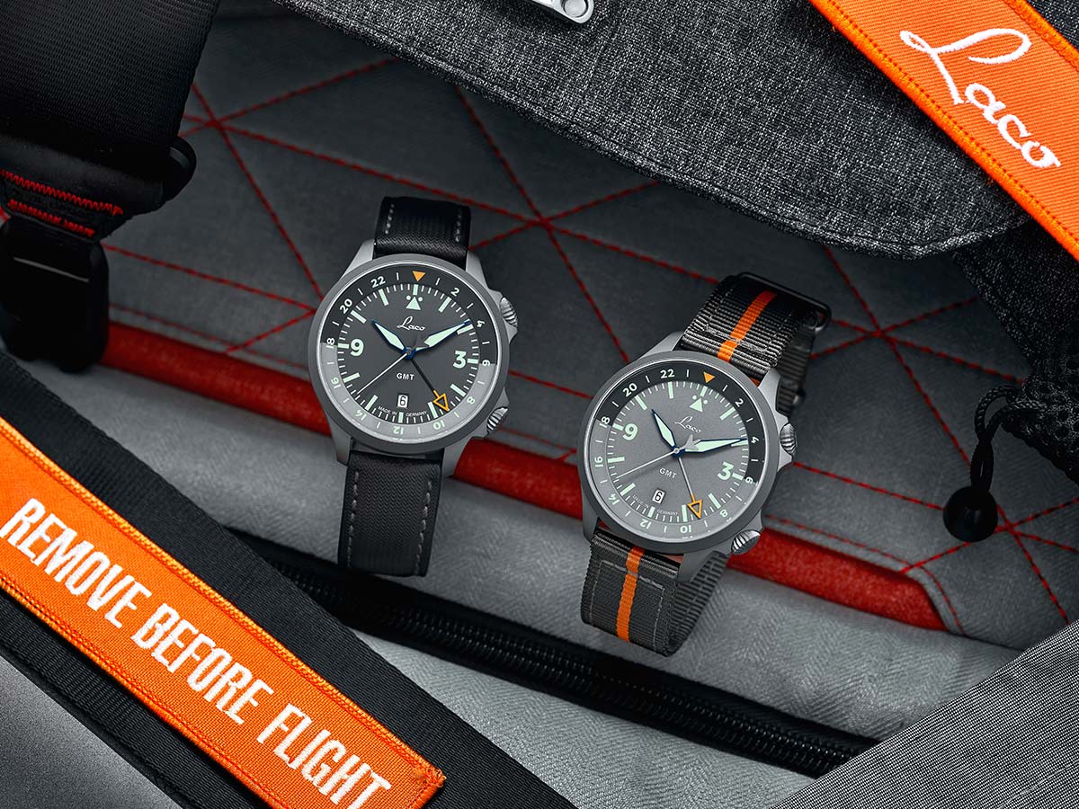 Laco Watch Pilot Frankfurt GMT Schwarz 862120 Image 5