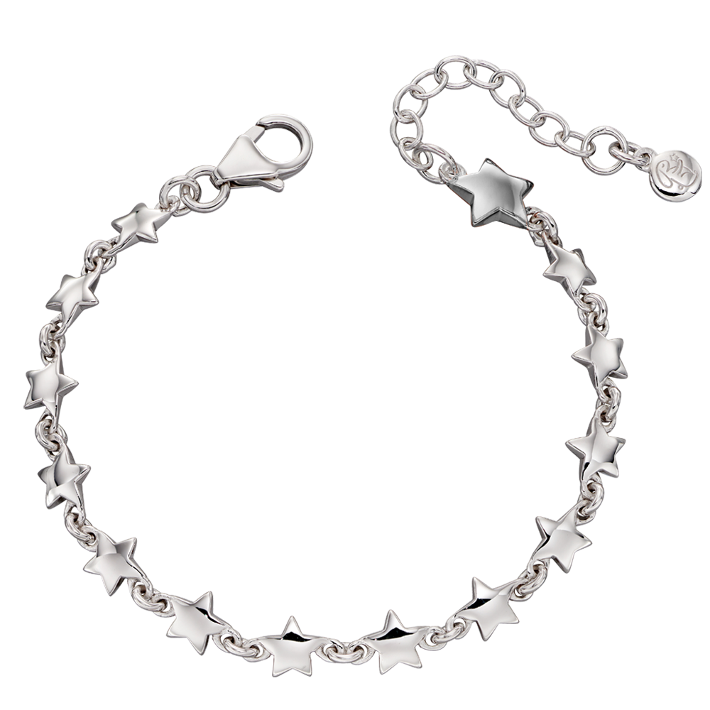Little Star Sterling Silver Ariana Stars Childs Bracelet LSB0208