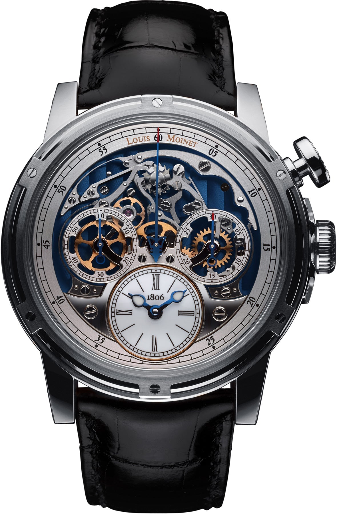 Louis Moinet MemOris Chronograph White Gold Limited Edition Watch LM-54.70.80B Image 1