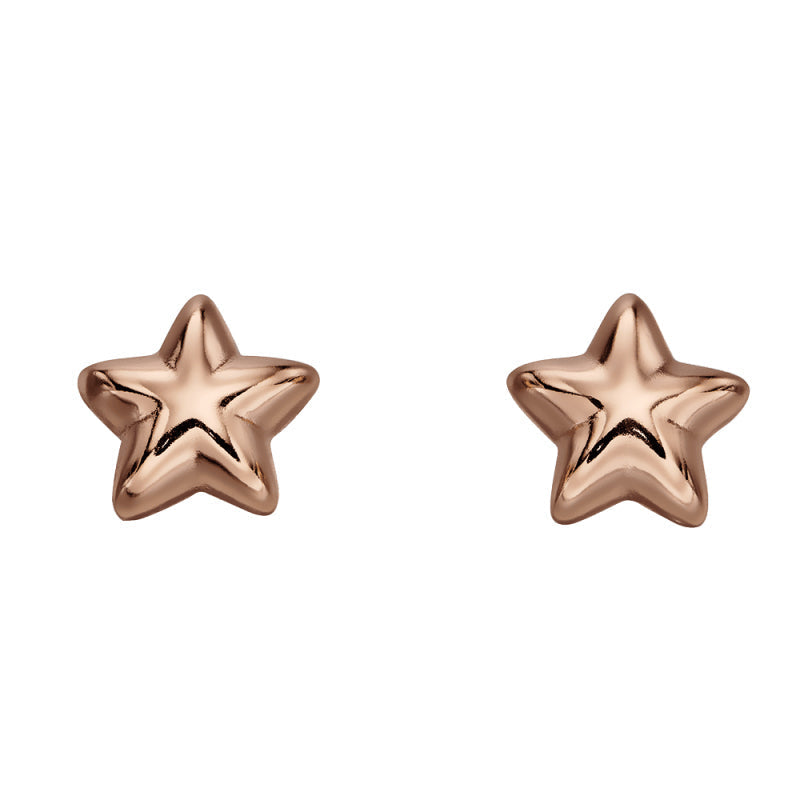 Little Star Sterling Silver Rose Gold Plated Amelia Childs Stud Earrings LSE0150