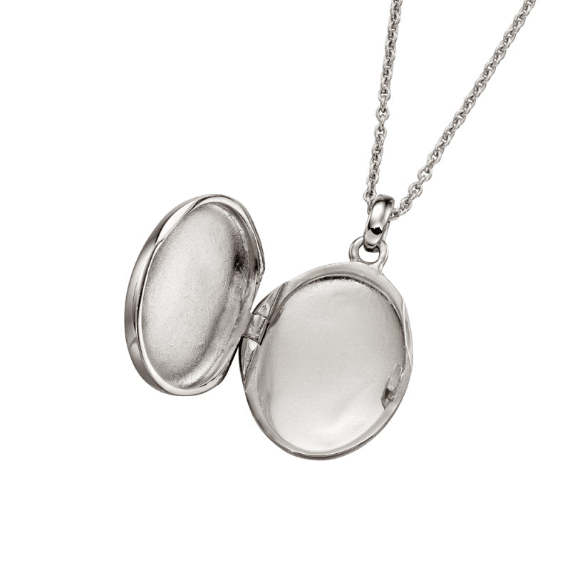 Little Star Sterling Silver Orla Medium Oval Childs Locket Necklace LSN0345_2