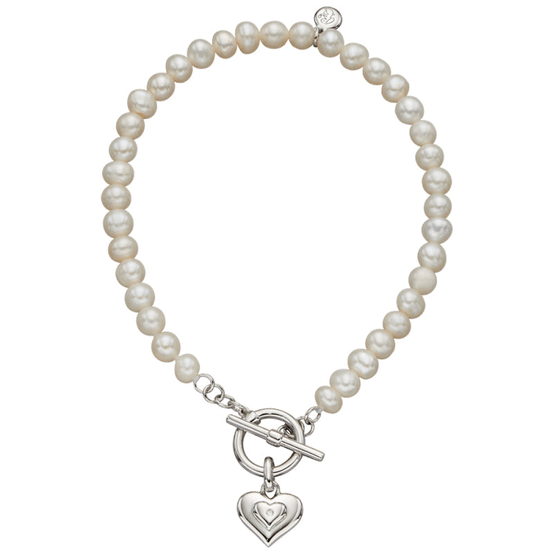 Little Star Sterling Silver Pearl Carina Childs T Bar Bracelet LSB0317