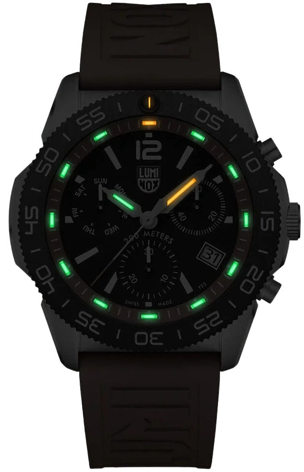 Luminox Pacific Diver Chronograph 44mm 3140 Series Black Orange Watch XS.3149.SET Image 2