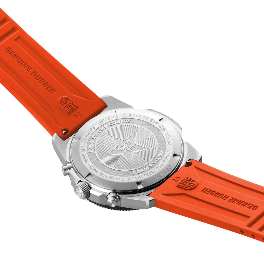 Luminox Pacific Diver Chronograph 44mm 3140 Series Black Orange Watch XS.3149.SET Image 7