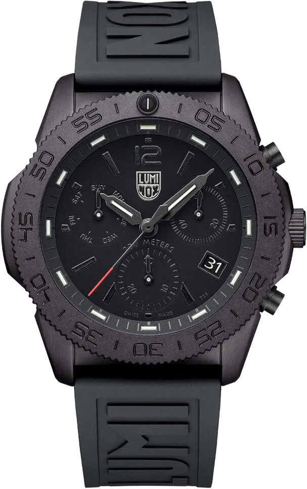 Luminox Pacific Diver Chronograph 44mm 3140 Series Blackout Watch XS.3141.BO.1.SET Image 1