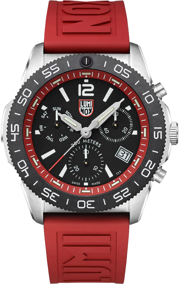 Luminox Sea Pacific Diver Chronograph 3140 Black Red Watch XS.3155 Image 1
