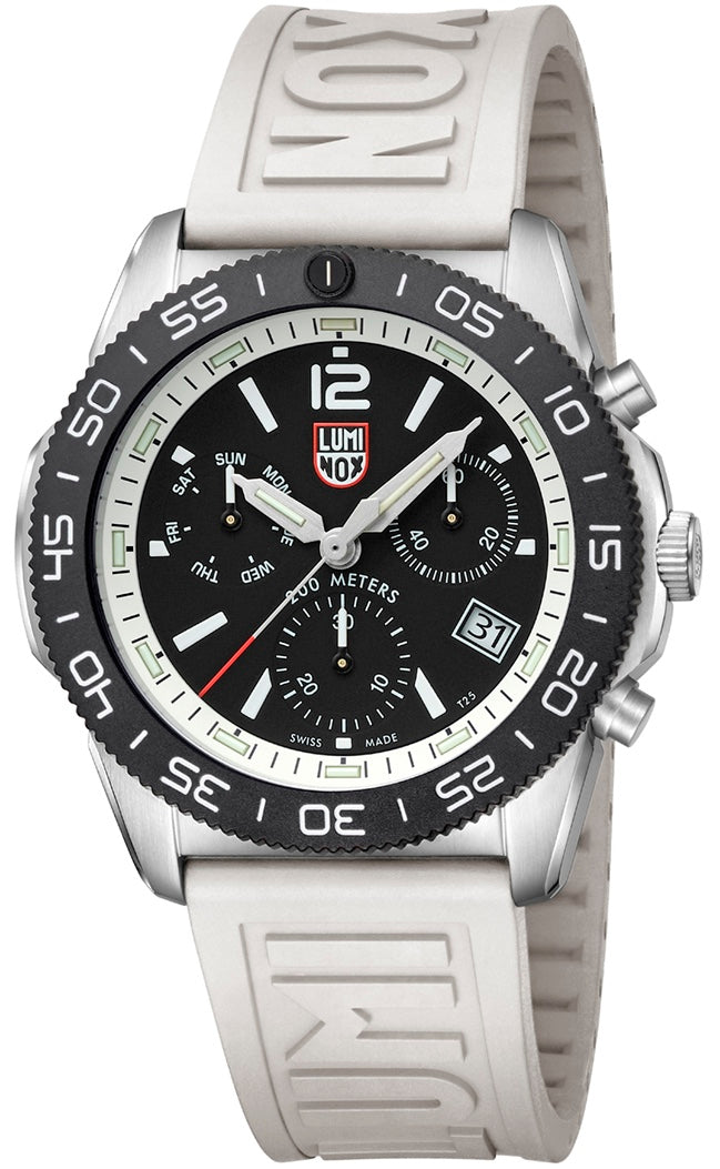 Luminox Sea Pacific Diver Chronograph 3140 Black White Watch XS.3141 Image 3
