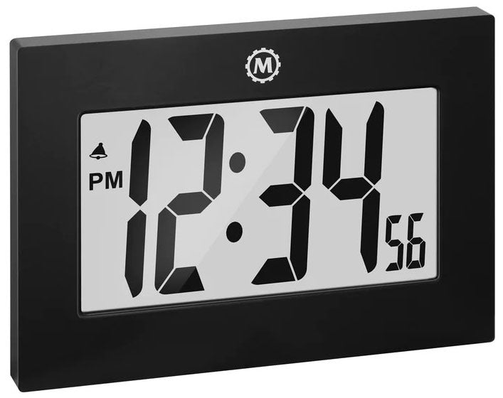 Marathon Clock Digital Wall Desk Black Large CL030064-BK-00-NA Image 1