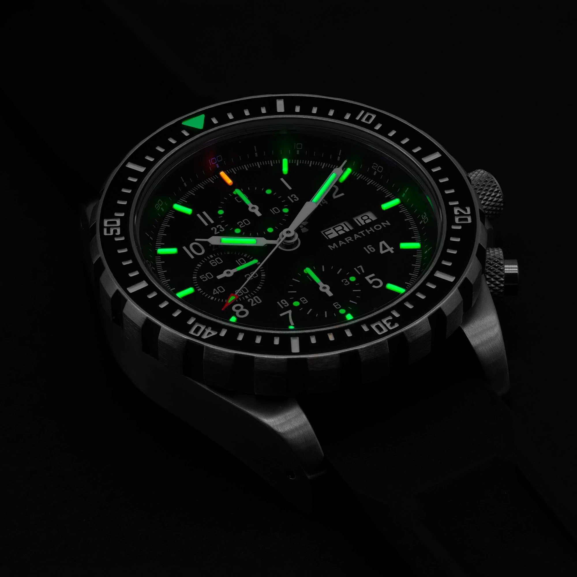 Marathon Dive Jumbo Diver Pilots Automatic Chronograph CSAR Watch WW194014SS-0130 Image 4