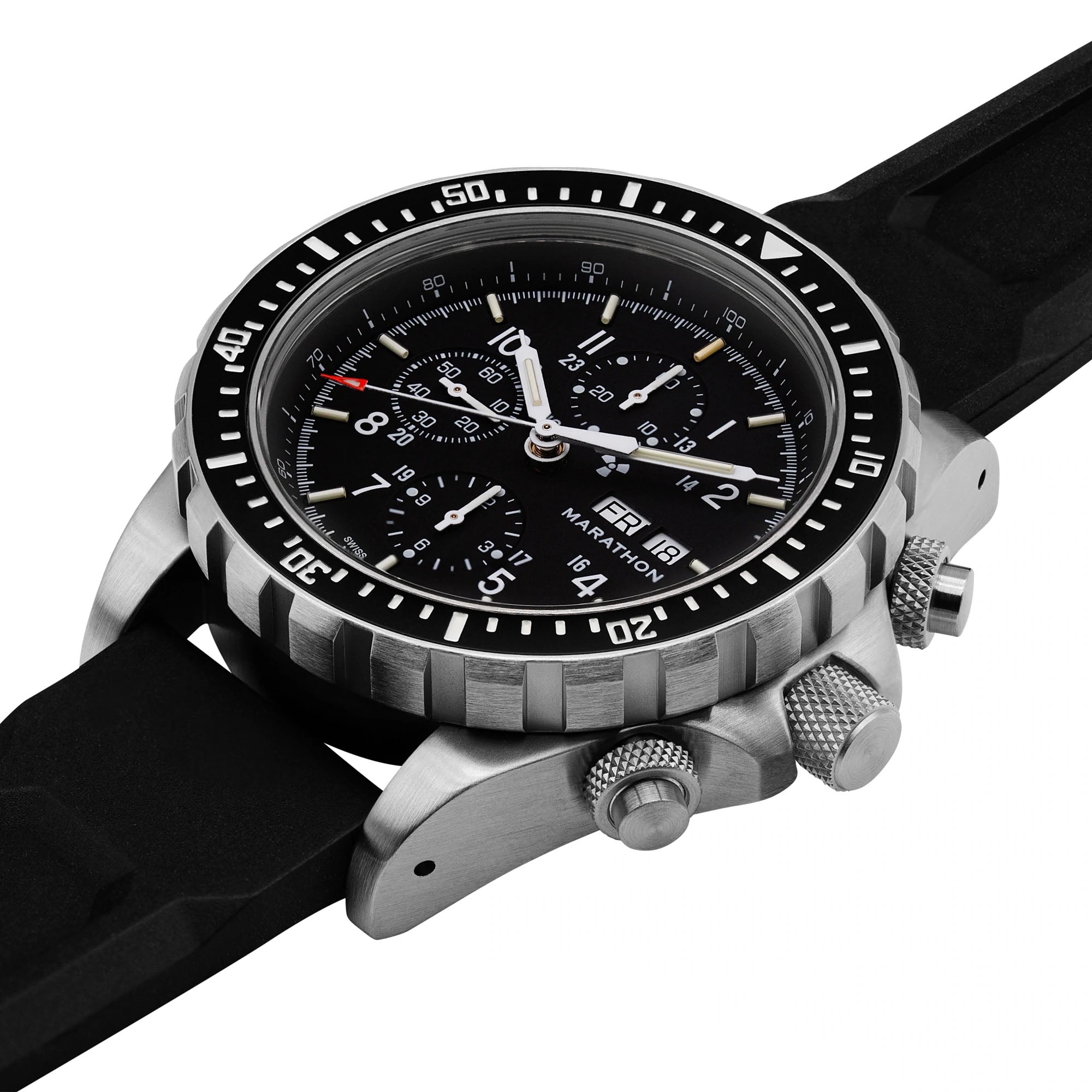 Marathon Dive Jumbo Diver Pilots Automatic Chronograph CSAR Watch WW194014SS-0130 Image 5