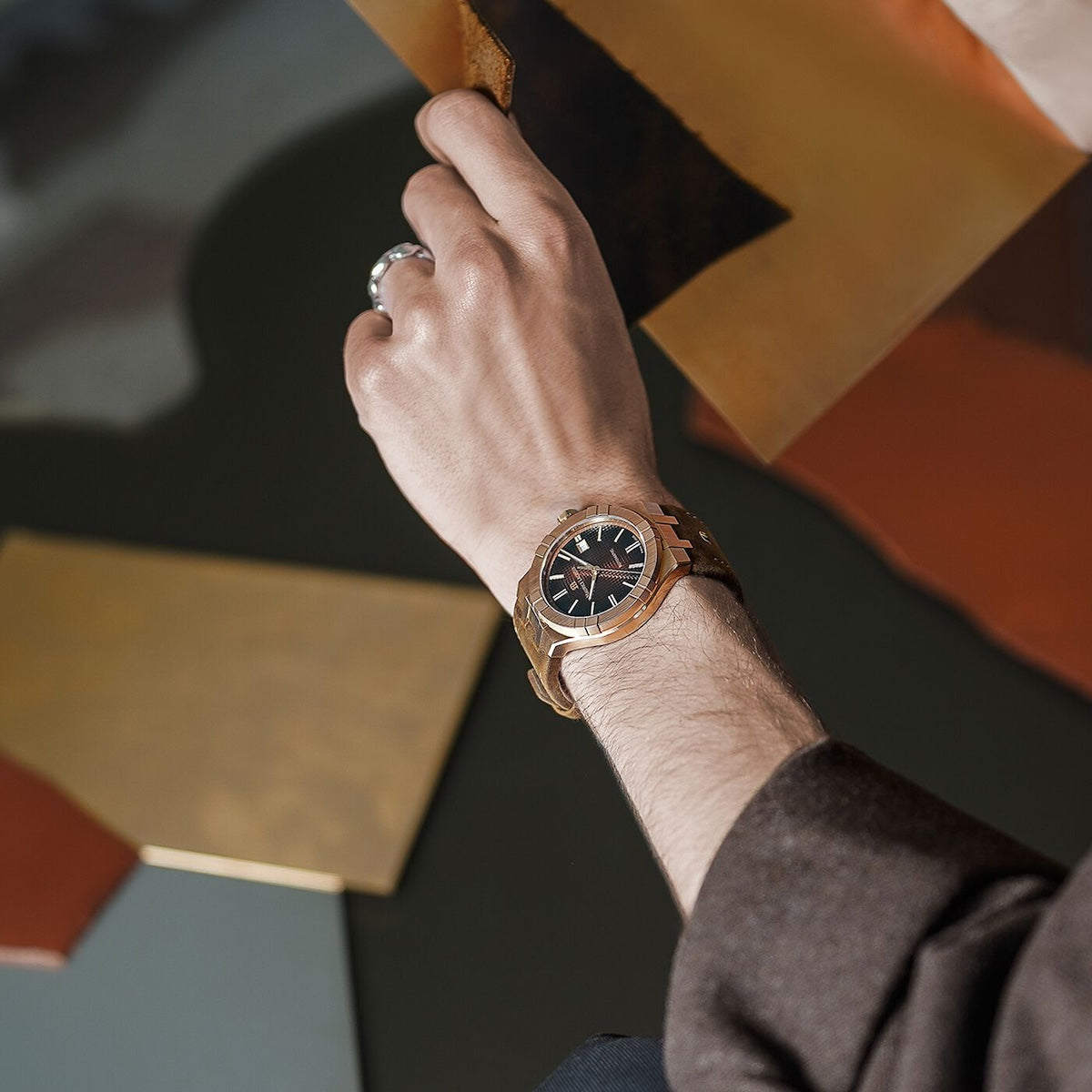 Maurice Lacroix Aikon Automatic Bronze Limited Edition Watch AI6008-BRZ01-730-3 Image 7