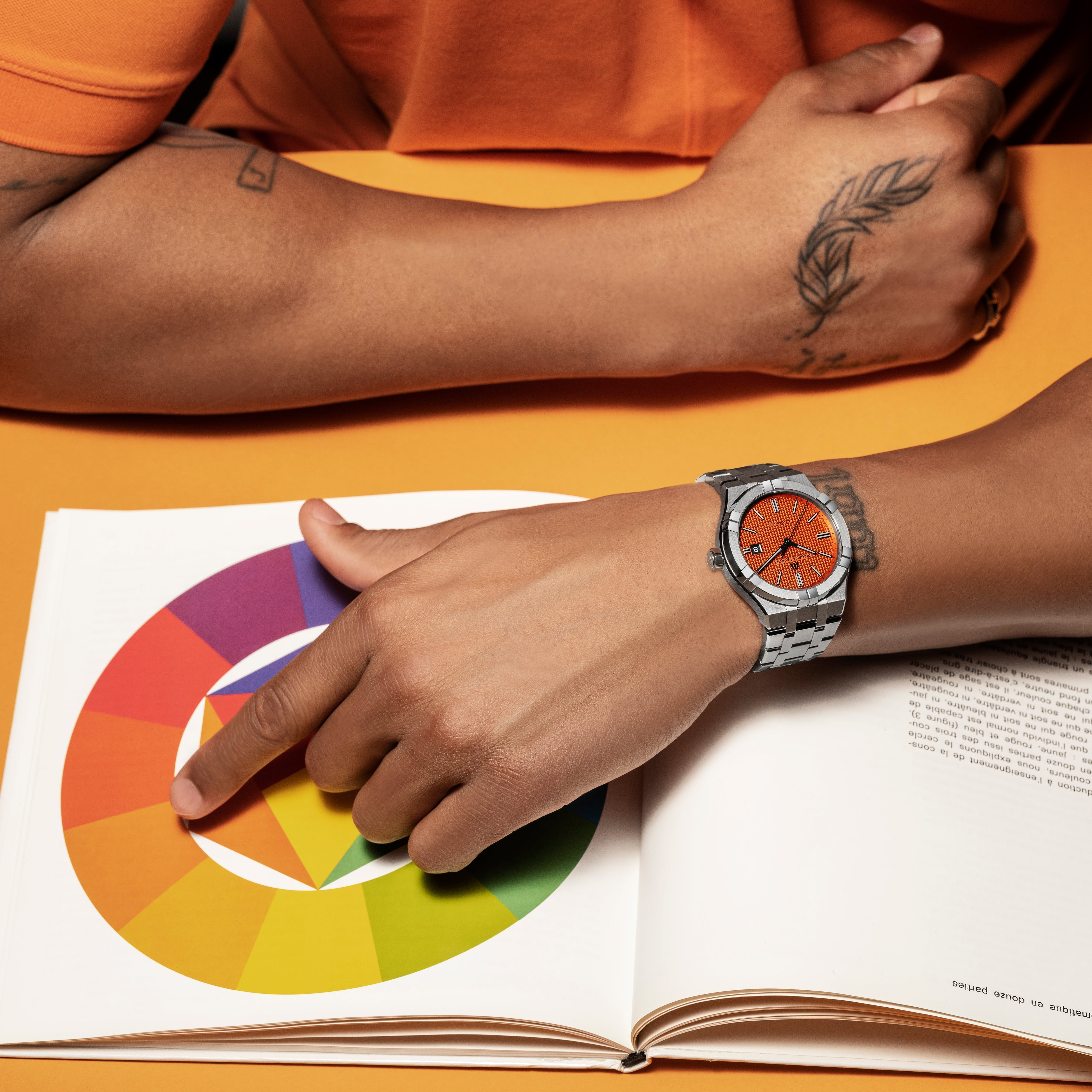 Maurice Lacroix Aikon Orange 42mm Limited Edition Watch AI6008-SS00F-530-E Image 3