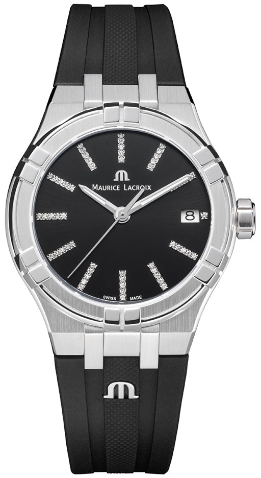 Maurice Lacroix Aikon Quartz Black Sunray Watch AI1106-SS000-350-2 Image 1