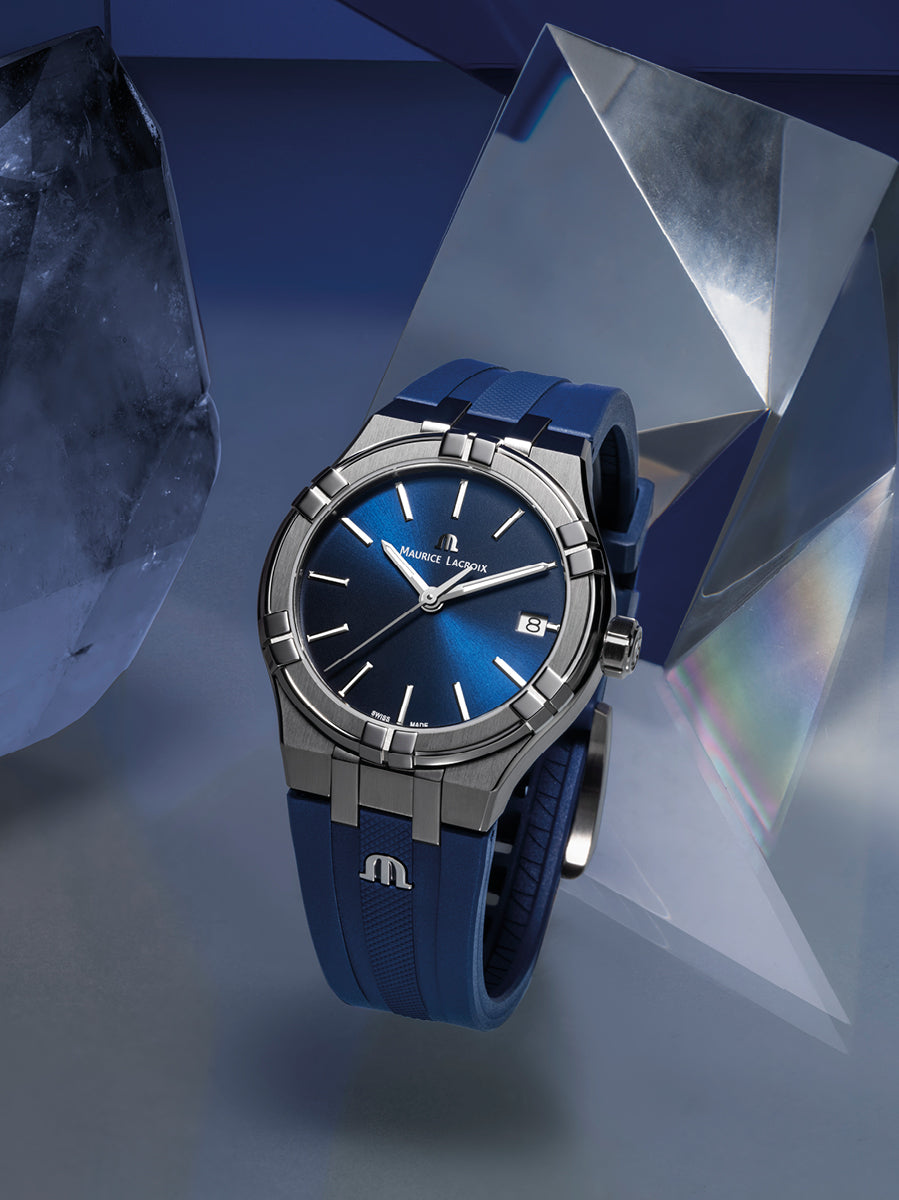 Maurice Lacroix Aikon Quartz Blue Sunray Watch AI1106-SS000-430-4 Image 3