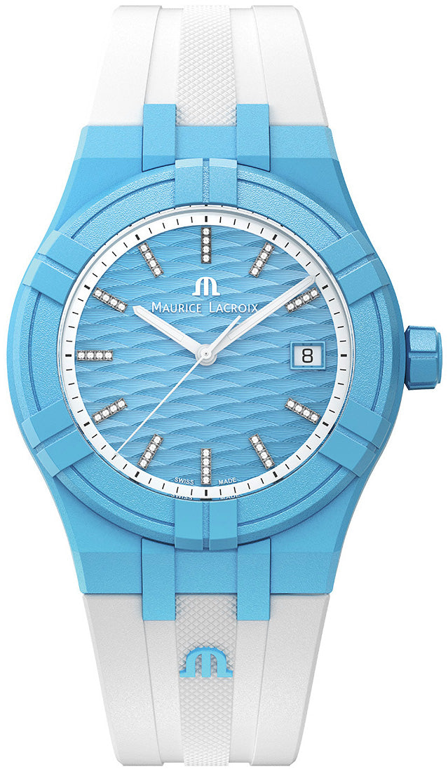 Maurice Lacroix Aikon Quartz TIDE Light Blue Watch AI2008-AAAA1-3A0-0 Image 1