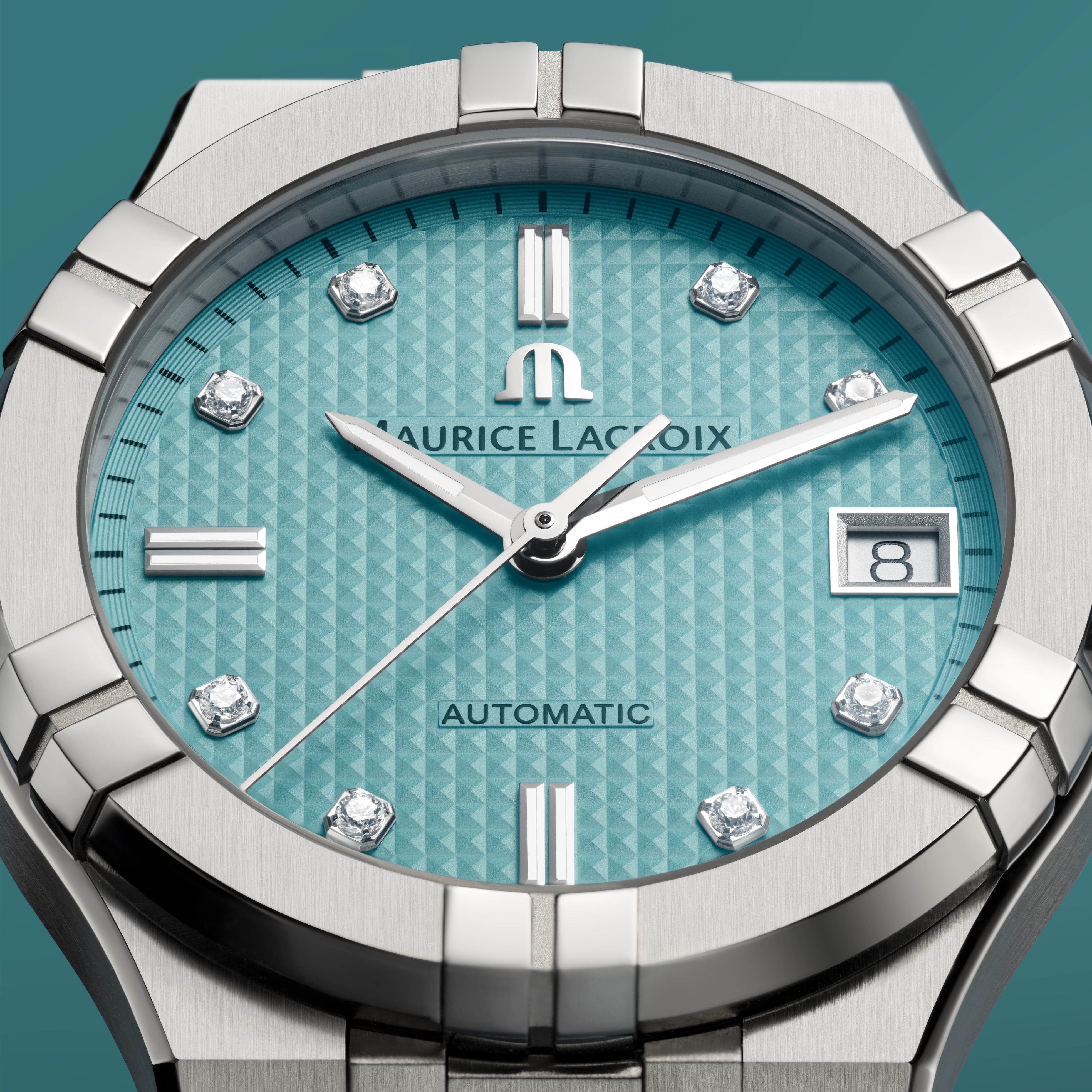 Maurice Lacroix Aikon Turquoise 35mm Limited Edition Watch AI6006-SS00F-451-C Image 3
