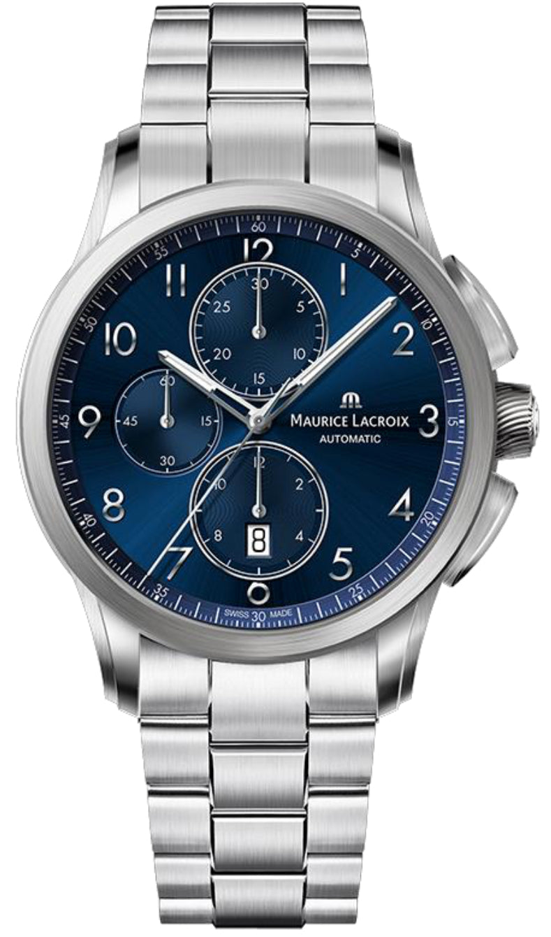 Maurice Lacroix Pontos Chronograph Blue Sun Watch PT6388-SS002-420-1 Image 1