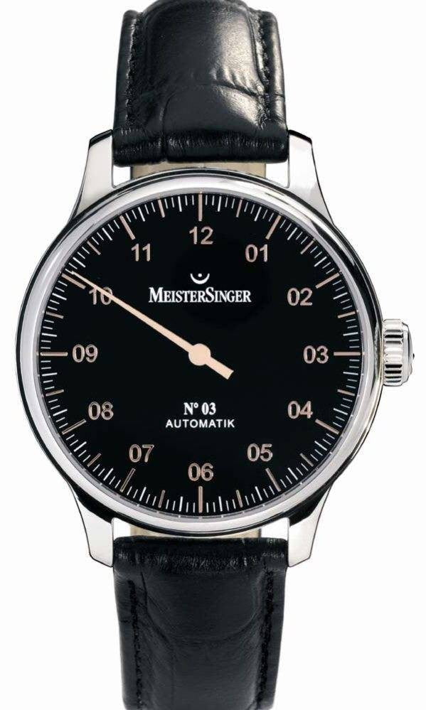 MeisterSinger N. 03 D BM904 Croco Print Black Image 1