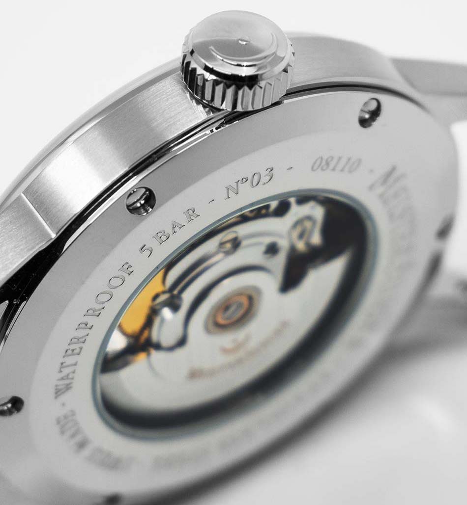 MeisterSinger N. 03 Watch AM908 Croco Print Cognac Image 3