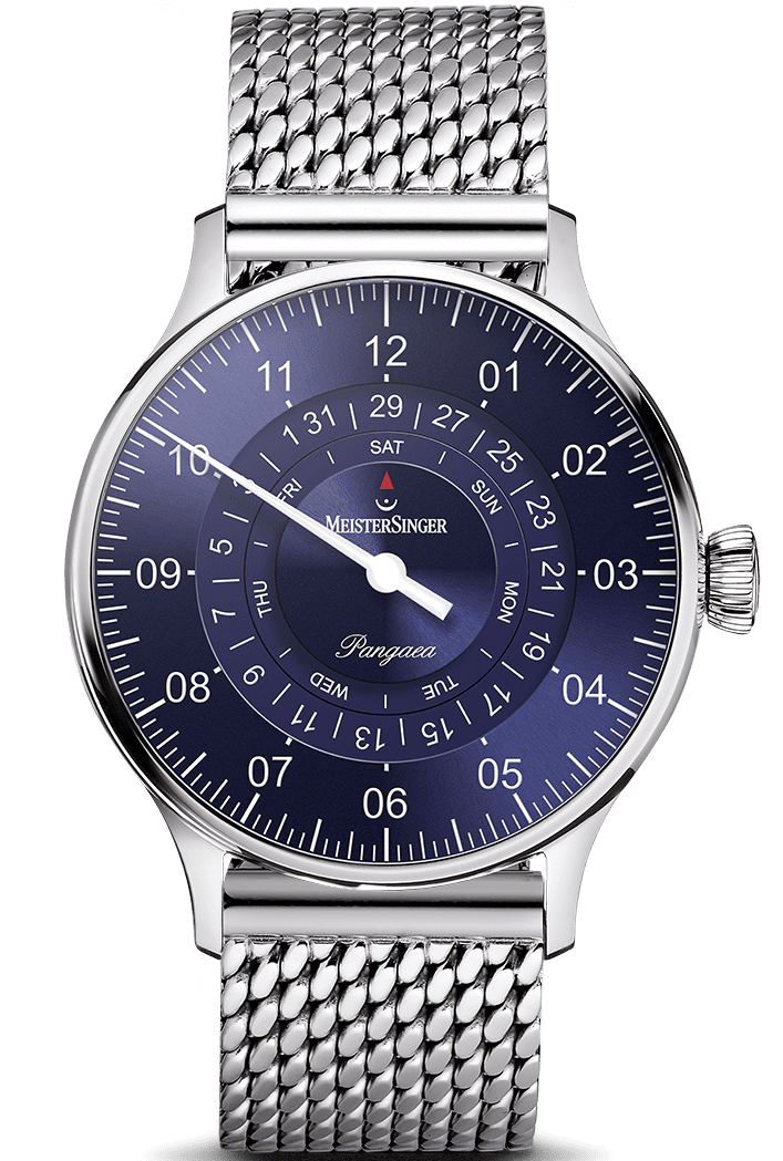 MeisterSinger Watch Pangaea Day Date Milanaise Bracelet PDD908 Milanaise Bracelet