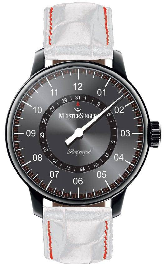 MeisterSinger Perigraph PVD AM1011 Croco Print White Image 1