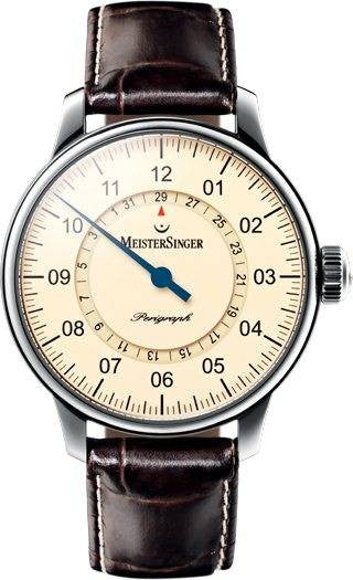 MeisterSinger Perigraph Watch AM1003 Croco Print Brown Image 1