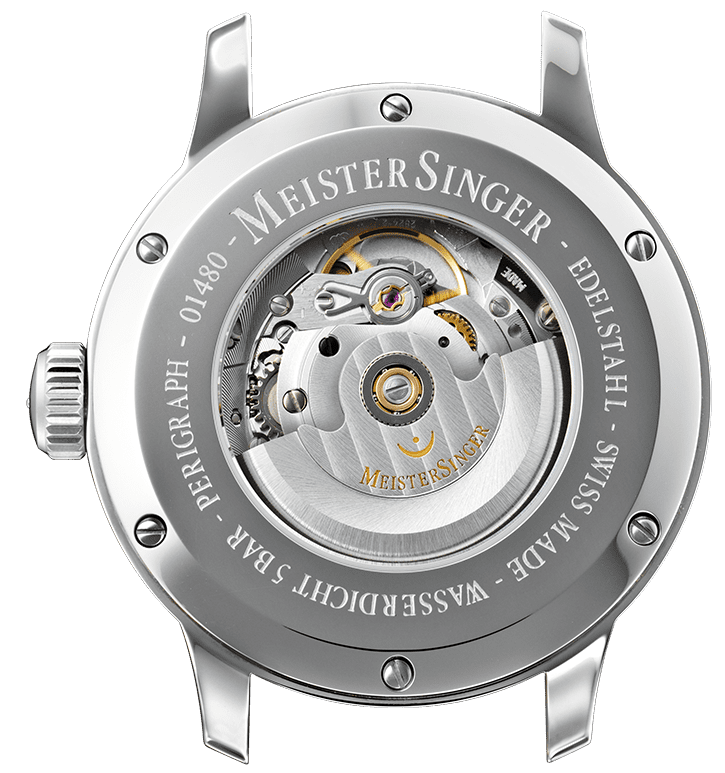 MeisterSinger Perigraph Watch AM1008 Croco Print Cognac Image 2