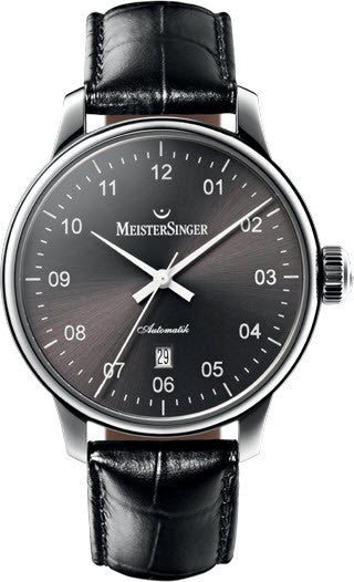 MeisterSinger Scrypto AM2207 Croco Print Black Image 1
