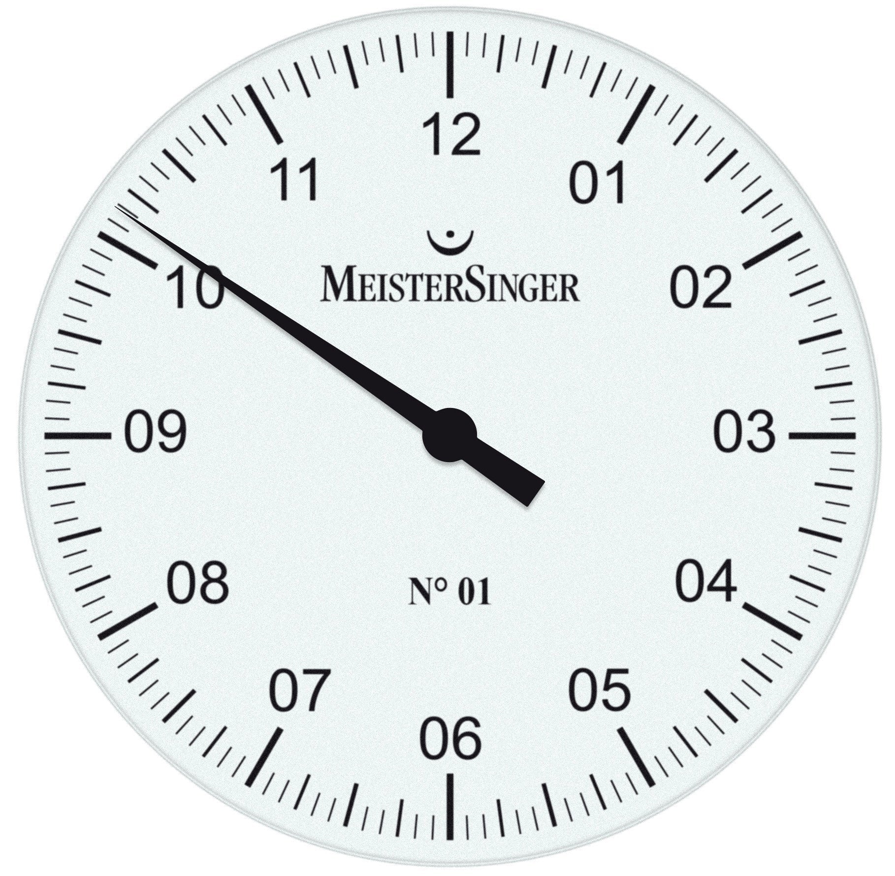 MeisterSinger Wall Clock 35cm White WU01 Image 1