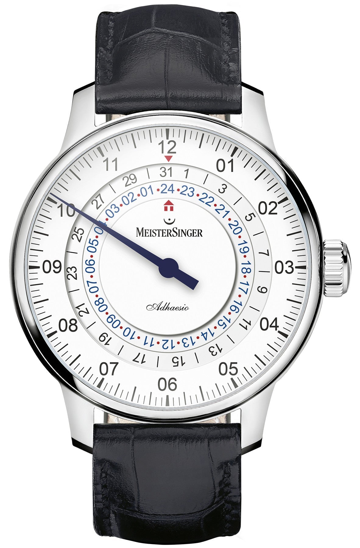 MeisterSinger Watch Adhaesio AD901 Croco Print Black Image 1