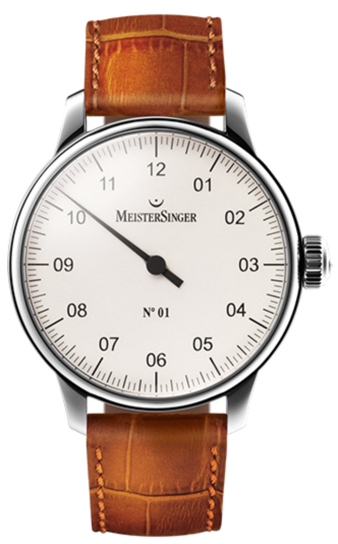 MeisterSinger Watch N. 01 AM3301 Croco Print Cognac Image 1