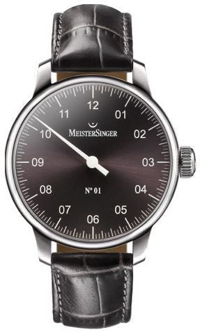 MeisterSinger Watch N. 01 AM3307 Croco Print Black Image 1