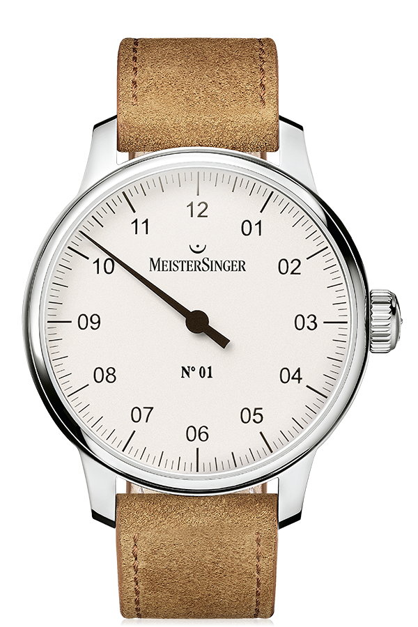 MeisterSinger Watch N. 01 Mens Suede Cognac AM3301 Image 1