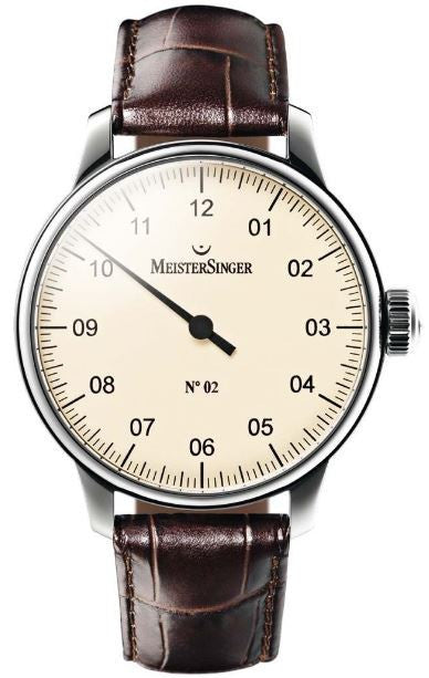MeisterSinger Watch N. 02 AM6603 Croco Print Brown Image 1