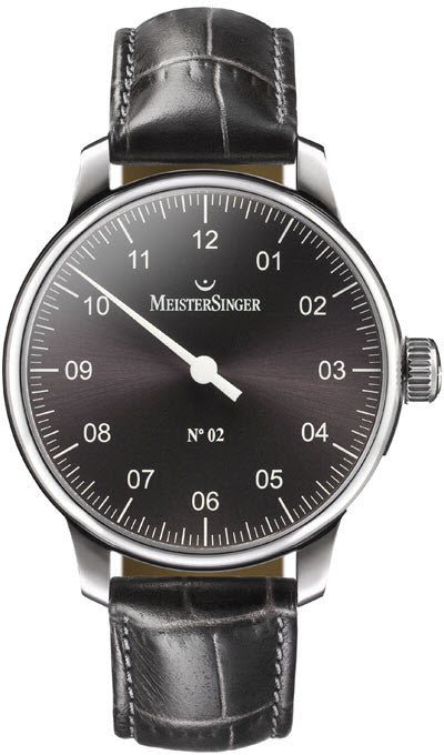 MeisterSinger Watch N. 02 AM6607 Croco Print Black Image 1