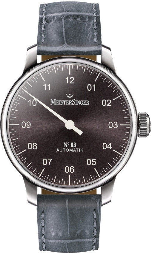 MeisterSinger Watch N. 03 AM907 Croco Print Black Image 1
