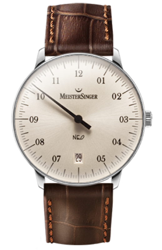 MeisterSinger Watch Neo D NE903 Croco Print Brown Image 1