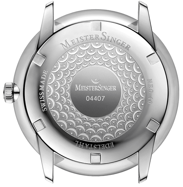 MeisterSinger Watch Neo Plus Pointer Date NED401 Suede Leather Black Image 2