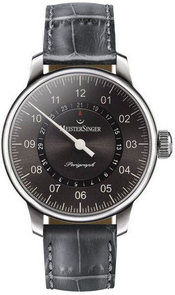 MeisterSinger Watch Perigraph AM1007 Croco Print Anthracite Image 1