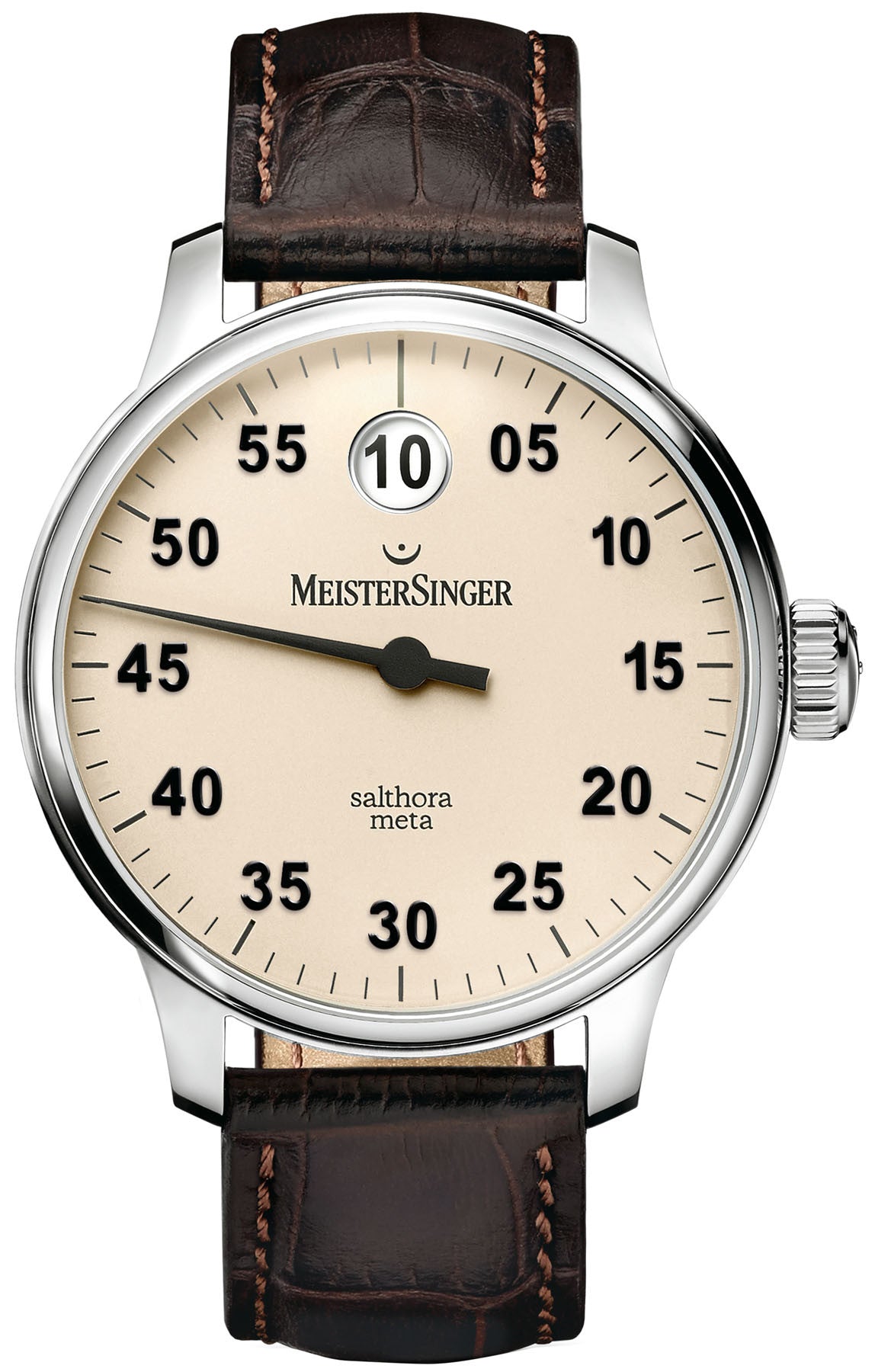 MeisterSinger Watch Salthora Meta SAM903 Croco Dark Brown Image 1