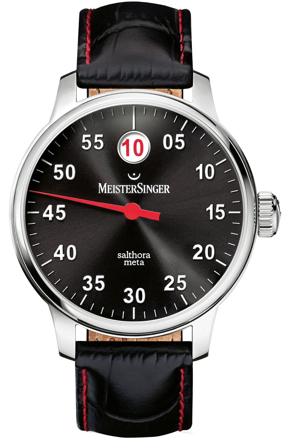 MeisterSinger Watch Salthora Meta SAM907 Croco Print Anthracite Image 1
