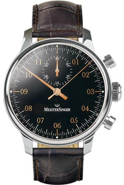 MeisterSinger Watch Singular D MM402G Croco Print Black Image 1