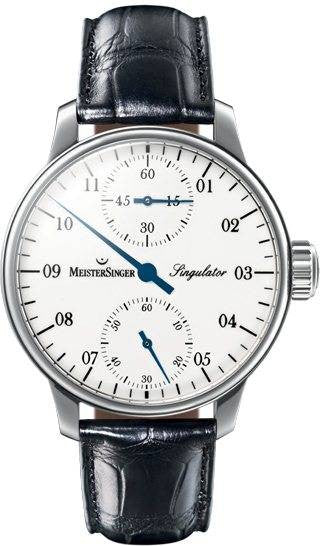 MeisterSinger Watch Singulator SIM101 Croco Print Black Image 1