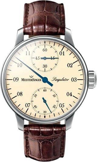 MeisterSinger Watch Singulator SIM103 Croco Print Brown Image 1